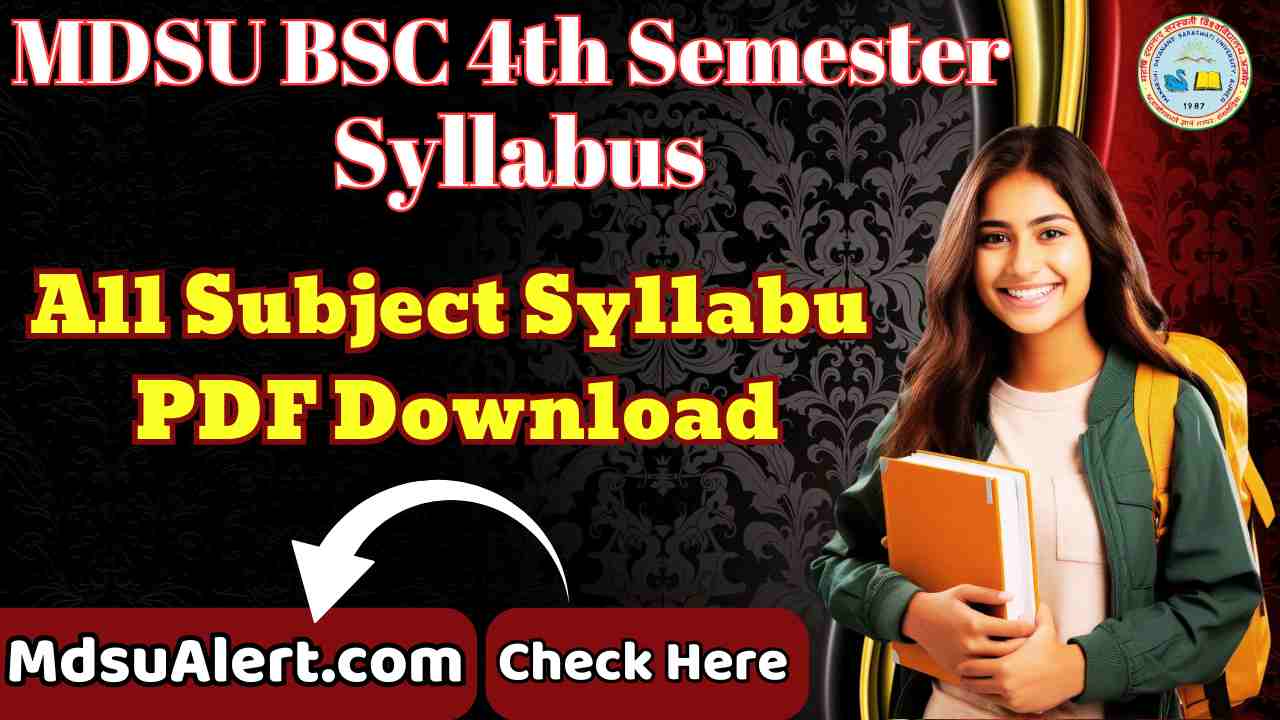 MDSU Bsc 4th Semester Syllabus Download PDF